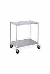 Units are 69" (1753mm) high, including casters. Casters must be ordered separately. See page 21 for Caster Selection. Carts come standard with swedged posts and aluminum split sleeves.