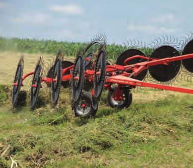 The decreased pressure also results in cleaner raking and is gentler on crop stubble.