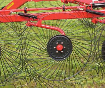 INDEPENDENT RAKE RAKE WHEEL LOCKOUT EXPANDABLE FRAME WHEEL SUSPENSION The front two and back two rake wheels The expandable frame makes it easy Individually