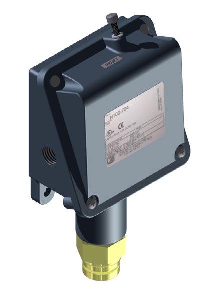 switch latches on operation and has a reset button The pressure switch is supplied with a 1/4 BSPP x 1/4 NPT male adaptor (Part No 309 013 006) Figure 29 - Pressure Switch (Part No. 304.205.007) Max.