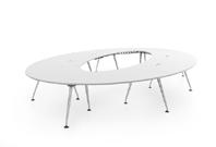 Freeform table, system legs with star connectors and profiles Freeform table, system