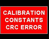 Page 32 Calibration constants CRC error.