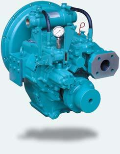 built-in marine transmission High reduction ratios 5.11, 5.62, 5.91, 6.57, 6.95 Power take-off Live P.T.O.