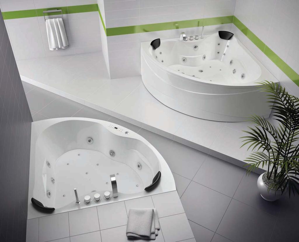Barcelona 140/150 Deluxe Dimensions: 140x140 150x150 cm Water capacity: 384 384 l massage: water, back, air control: electronic additional: light, heater, faucet, radio, ozonator Barcelona 140