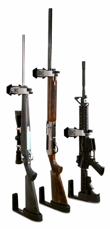 Lock accomodates a wide range of long guns from rifles to shotguns.