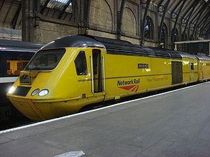 It is a specially converted High Speed Train and can check the condition of most main lines and some secondary routes in Great Britain over a 13 week rolling cycle.