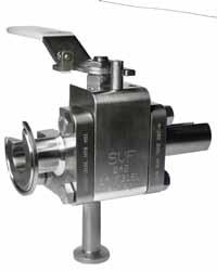 SVF Flow Controls Hygienic Ball Valves SMC9 Multi-Ported, Hygienic (Cast) Material 1/2 ~ 4 316L Stainless Steel (ASTM A351 CF3M) Connections Tri-Clamp s Extended Tube OD Seat Material TFM1600