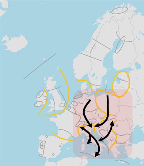 Main bottlenecks The actual overview of the pan European situation including main regional boundaries is shown in Fig 2.1.