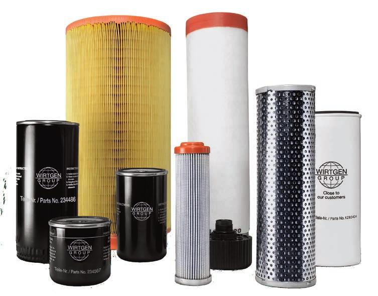 ORIGINAL HAMM FILTER PACKAGES Filter Packages 50 operating hours Contains fuel filter, engine oil filter, hydraulic oil filter and valve cover gasket.