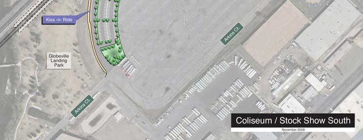 It would be constructed at the edge of the Coliseum parking area, directly east of the BNSF Alignment and Globeville Landing Park. It is illustrated on Figure 2-13.