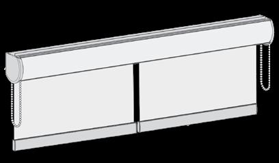 width (if less than 96") Dual Shades Mount two shades in one opening to create room darkening and ambient light control. Brackets can be mounted inside, outside, or to the ceiling.