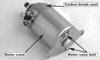 ELECTRICAL STARTING MECHANISM STARTER MOTOR The starter motor is actually a direct current (DC) motor, and its structure is shown in the picture. 1. Outer Cover, Motor 7. O-ring 2. Rotor, Motor 8.