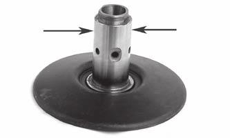 Measure the outer diameter of the driven plate pulley hub. Service Limit 33.