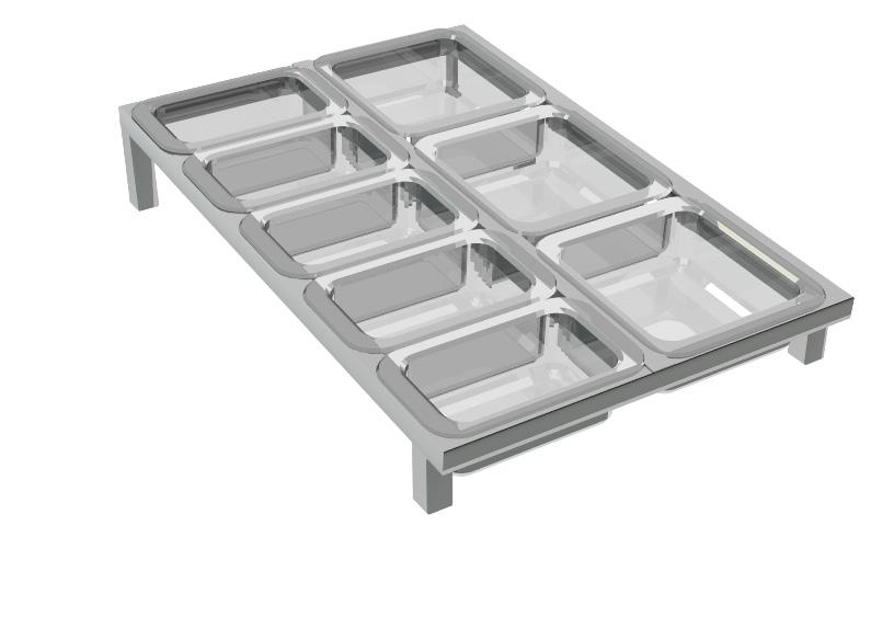1/9 pans 3 x 16 pans One rack varrious size pans with