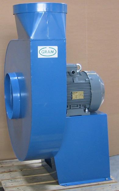 For ATEX zone 1/1, 22/22 and 21/21 Centrifugal fan with closed fan wheel that is used at source extraction from air pollulant or chip making work processes.