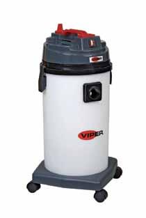 Commercial wet & dry vacuum cleaners GV 25 / GV 35 GV 702 Vacuum tubes in chromed steel Easy to use Translucent tank for easy observation of easy water level 10 m cable Hose 2m (GV 25, GV 35) or 2.