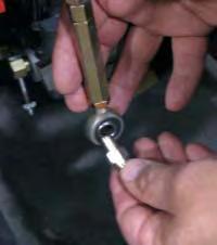 Place Dampener Bolt in Ball Joint Place Bolt