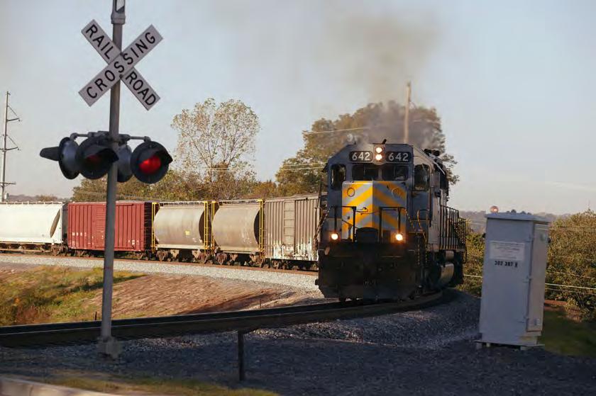 Any Time is Train Time As you approach a railroad crossing, always expect a train.