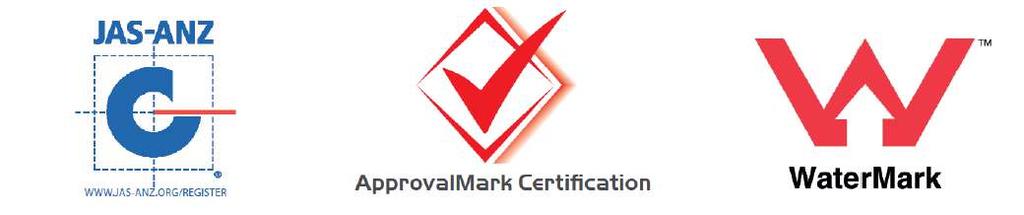 The WaterMark license only covers the product which is identified in the product schedule. Certificate No.