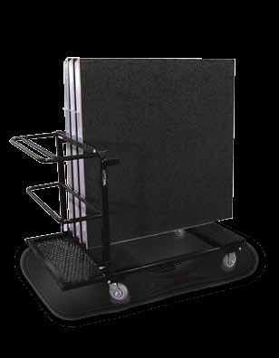 carts allow you to store your decks on their edge so you can pass through a door way or hall with