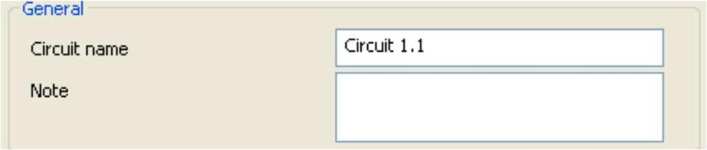 Now the dialog displays the circuit information, which can be edited by the user.