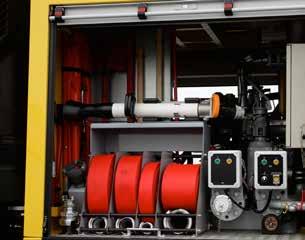 Efficiency All our firefighting systems have been designed for safe and easy use : + breathing apparatus sets can be directly integrated in the back of each seat + preconnected