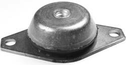 The rubber is used in shear compression providing optimum performance and offers vibration reduction of upto 95%. The metal top cap provides protection from contaminants such as Oil & Fuel.