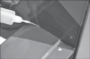 rudder using a felt-tip pen. Hingle slot Mark line Epoxy glue 4.