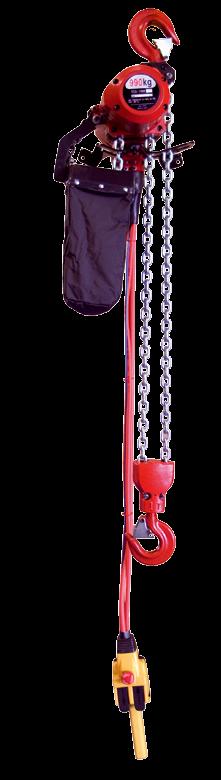 These hoists have a very high lifting and lowering D I M EN S I O N S I N M M C A B D M I K L speed.