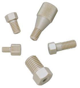 Polymeric & Stainless Steel Fittings High Pressure PEEK One-Piece Hex-Head Nut Imagine, connect a loop to a valve without loosing the ferrule(s).