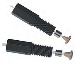 Connectors 1/4-28 high pressure fittings polymeric Nut, ferrule, and bushing 1/4-28 High pressure rating up to 490 bar (7000 psi) with 1/16" tubing For 1/4-28 connections Available for 1/32" and