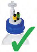 Fit any VICI cap or VICI safety cap The air inlet valve has a check valve which blocks vapors of the solution in a bottle, preventing the vapors from escaping into the lab.