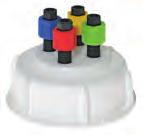 VICI caps safety products VICI cap includes 1 cap, S40 thread 1 set: 1/16" nut/ ferrule/ color-sleeve adapter 2 sets: 1/8" nut/ferrule/ color-sleeve adapter Fits all bottles with S40 thread 3 ports