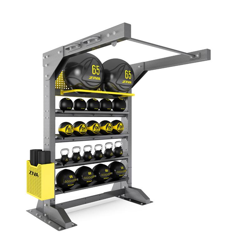 6 cm Weight: 400 kg suspension zones 4 storage baskets, and 1 accessory ladder