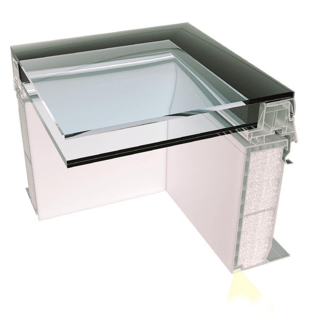 Advantages - complete rooflight product at any moment of the day - maximum light spread equal to the daylight size - built-in lights in option(l) - exceptional insulation values (up to Ug = 0,50 W/m².