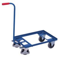 Push-handle dollies Push-handle dollies Welded steel construction; Open load surface or tubular steel load surface or load surface of wood based-board,