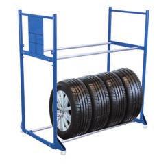 deepgroove ball bearings; Thread guard and foot guard; 2 swivel castors with brakes and 2 fixed castors, or 4 plastic feets. Tyre rack with 2 levels Article no.