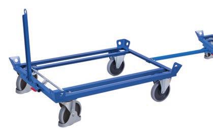 Tipping unit for steel frame dolly Robust welded steel construction; Load surface of steel sheet; Basic position:
