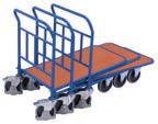 side frames; Trolleys powder-coated RAL 5010 gentian blue; Permanent surface protection; Impact- and scratch-resistant;
