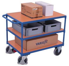 600 1390 800 920 1200 800 67,5 500 200 x 40 Load capacity shelf: 200 kg* Also available in ESD design on page 48 275 mm 285 mm 275 mm Heavy-duty table trolley with 3 load surfaces sw-700.