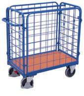 Parcel trolleys Parcel trolleys Modular system; Base structure with innovative frame section; Screwed tubular pushbar; 2 screwed connecting tubes; Load surfaces