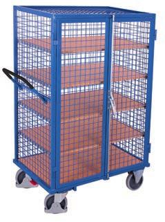 Lever lock The push/pullbar rests on the cross tube when pushing. This ensures that pushing is safe and comfortable. push Shelf trolley fixed welded sw-700.