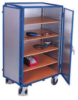 Lever lock The push/pullbar rests on the cross tube when pushing. This ensures that pushing is safe and comfortable. Shelf trolley fixed welded sw-700.