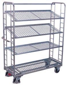 224 1805 650 1275 1650 650 56,5 400 200 x 40 Load capacity shelf: 50 kg* Shelf trolley with 3 mesh shelves, galvanised sw-540.226 1510 550 1535 1355 550 59,5 250 160 x 40 sw-640.