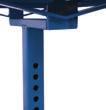 Load surfaces fixed or one-sided tilts to 15 or 30 ; Secure positioning by spring catch; Material stands powder-coated RAL