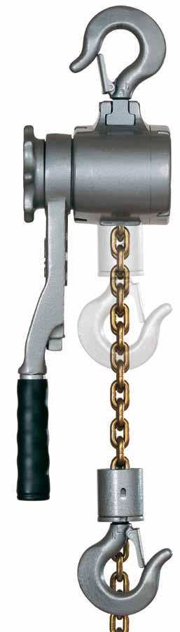 Hoisting Equipment Ratchet lever hoists Technical data model D 95 Number of chain falls Chain dimensions d x p Lift with one full lever turn Handle pull at WLL dan Weight at standard lift (1.