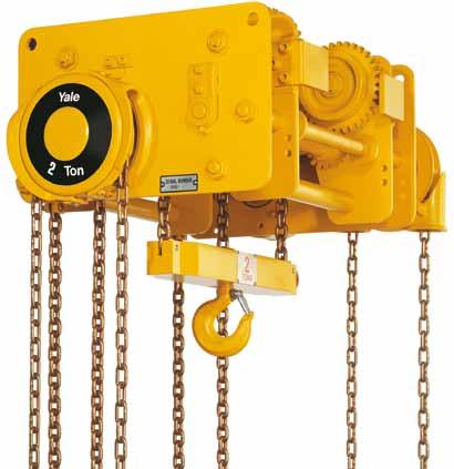 Hoisting Equipment Hand chain hoists & manual trolleys Compact low headroom trolley hoist with integrated manual trolley model VNRP and model VNRG 1500-24000 On account of a special chain reeving