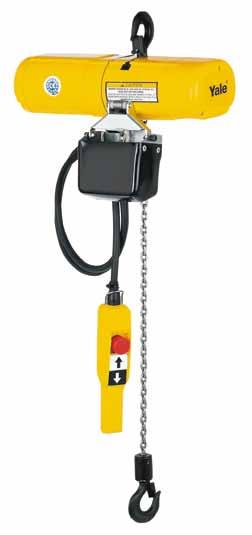 Hoisting Equipment Electric chain hoists INFO Festooned cable systems please see pages 140-141. Options Stainless steel load chain (no reduction of working load limit). Robust chain container.