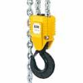 42 V low voltage control as standard. Options Stainless steel load chain.