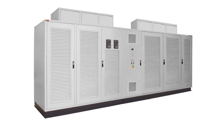 ACS 5000 air cooled Understanding the industries requirements led ABB to design the air-cooled ACS 5000 up to 7 MVA. It is available with integrated or separate input transformer. 2.86 m 1.1 m 2.